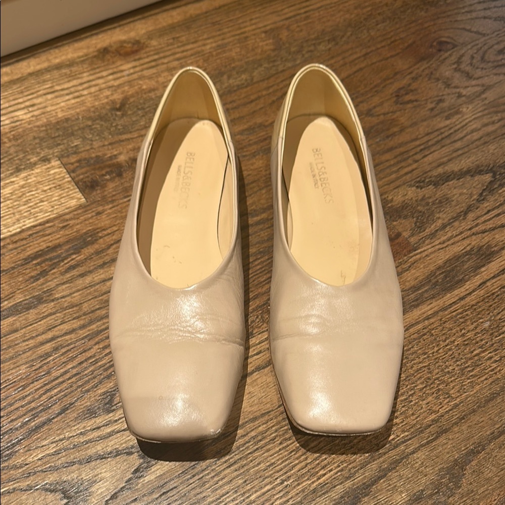 Neutral Square Toe Flats